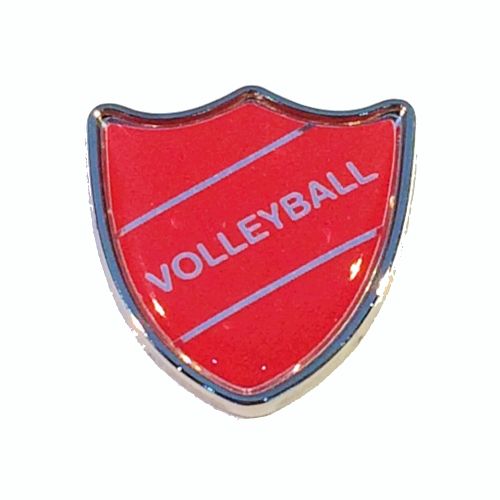 VOLLEYBALL shield badge